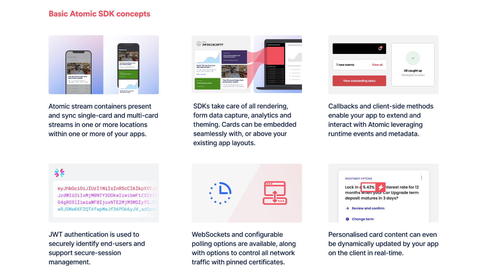 Examples of basic Atomic SDK concepts