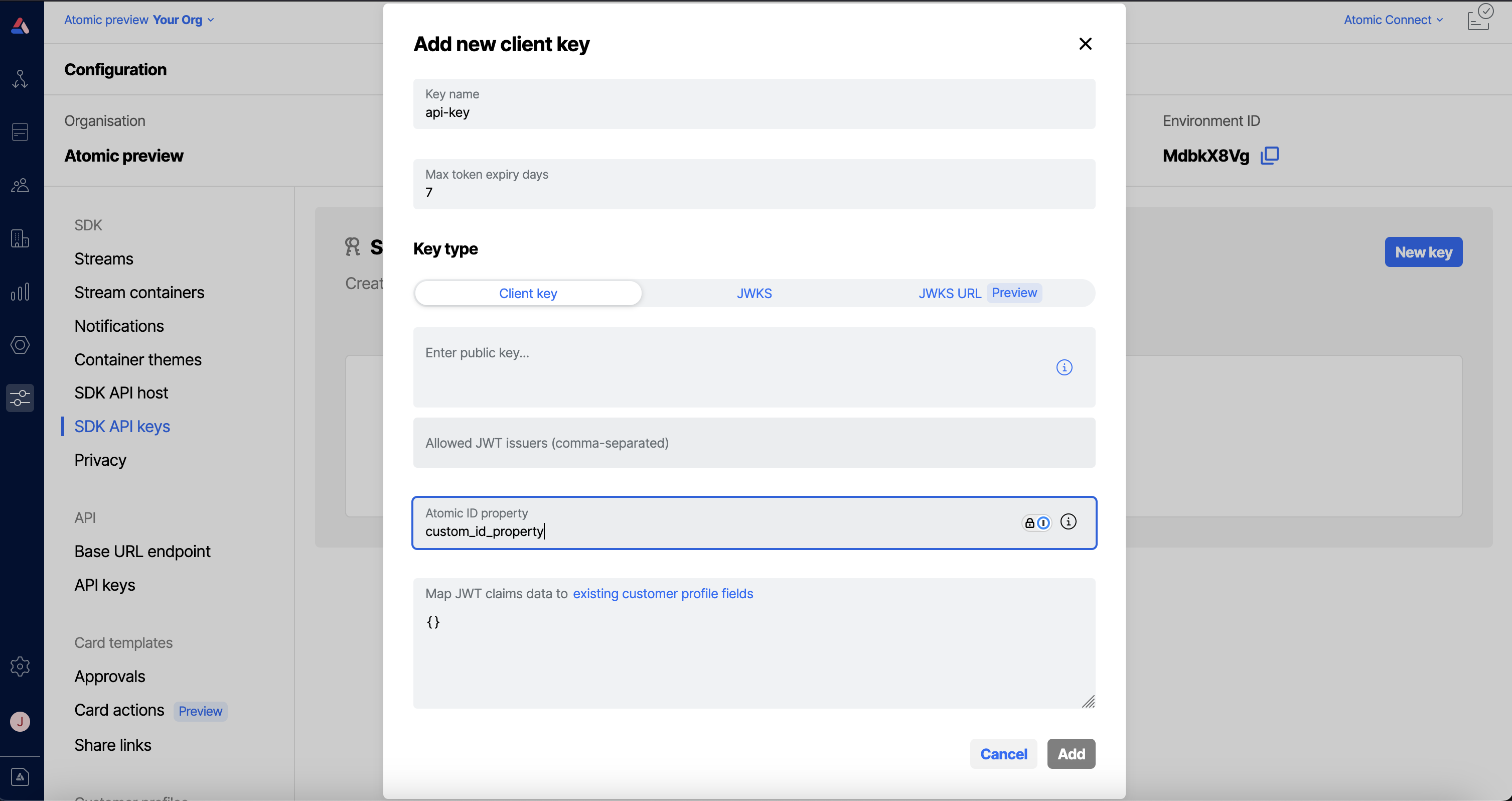 Setting a custom user ID field